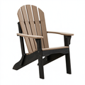 Sedia da giardino Adirondack 84 x 78 x 95 cm in HDPE beige e nero con braccioli