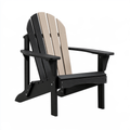 Sedia Adirondack 79 x 87 x 94 cm in polietilene nero/beige pieghevole da esterno